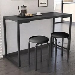 Conjunto Mesa de Cozinha Prattica Industrial 120cm com 2 Banquetas F02