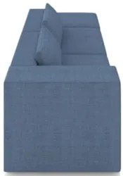 Sofá 4 Lugares 323cm Com Puff Direito Fay Linho Azul Z55 - Mpozenato