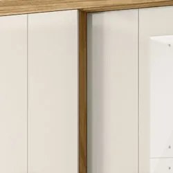 Guarda Roupa Casal 237cm Com Espelho Archi Freijó/Off Z17    - Mpozena