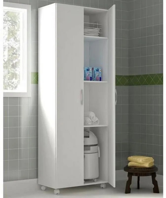Armário 2 Portas área de Serviço Lavanderia BS 01 - Branco