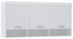 Armário Aéreo Ponte Modulado 165cm Taiga Branco L01 - Mpozenato