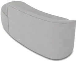 Sofá 3 Lugares Para Sala 180cm Orgânico Wendi Suede Cinza I01 - Mpoze