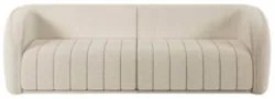 Sofá Living Decorativo 3 Lugares 252cm Meris Z32 Boucle Cru - Mpozenat