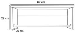 Kit 2 Nichos Cabideiros Suspensos Berlim Branco - Lumil Móveis