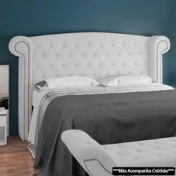 Cabeceira Cama Box Queen 160cm Provença e Recamier Veneto Z37 Boucle B