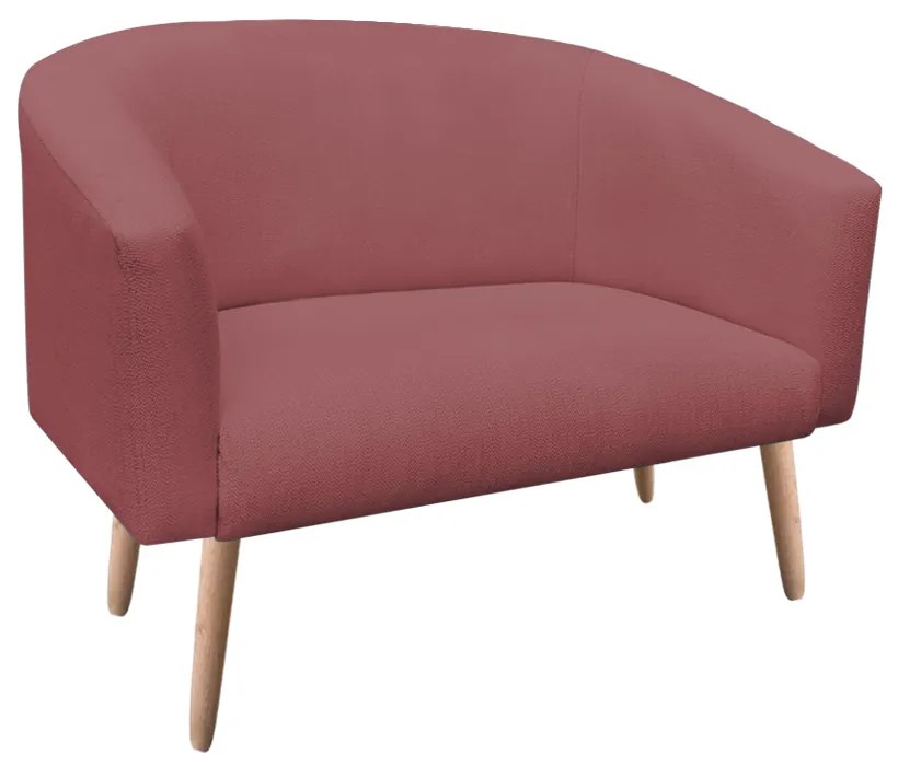 Namoradeira 02 Lugares Stella Linho Whisky Rosê A106 Pés Palito Natural - D'Rossi