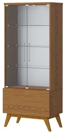 Cristaleira Forma Madeira Freijo Porta Vidro 166cm - 79082 Sun House