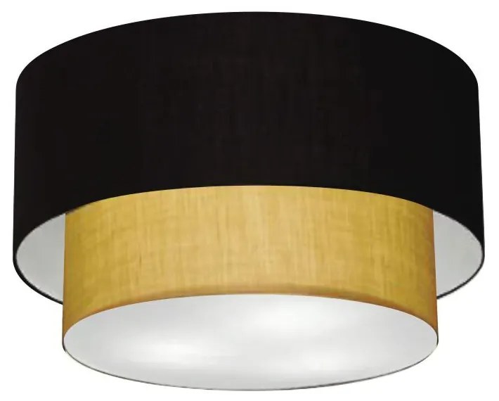 Plafon Para Corredor Cilíndrico SC-3045 Cúpula Cor Preto Palha