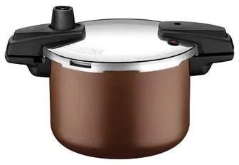 Panela de Pressão Tramontina Arizona Indução Alumínio 20 cm 4,5 L Mocaccino