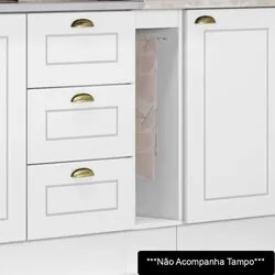 Balcão Porta Toalha 20cm 100% MDF Americana Branco HP - Henn
