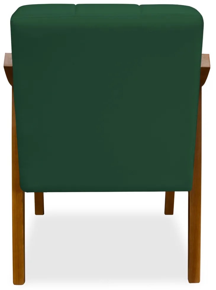 Poltrona Decorativa Vênus Veludo Verde Bandeira