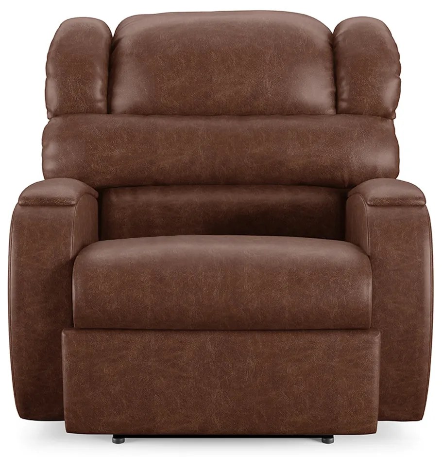 Poltrona do Papai Sala de Cinema Reclinável Kylie Power Touch PU Marrom Brilho G23