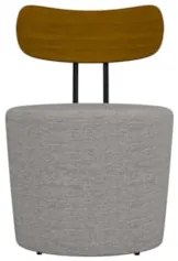 Poltrona Decorativa para Sala de Estar Redonda 53cm Le Moon Z32 Linho