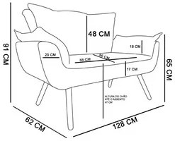 Kit Namoradeira e 2 Poltronas Giratórias Cromada Opla Suede Marrom - I