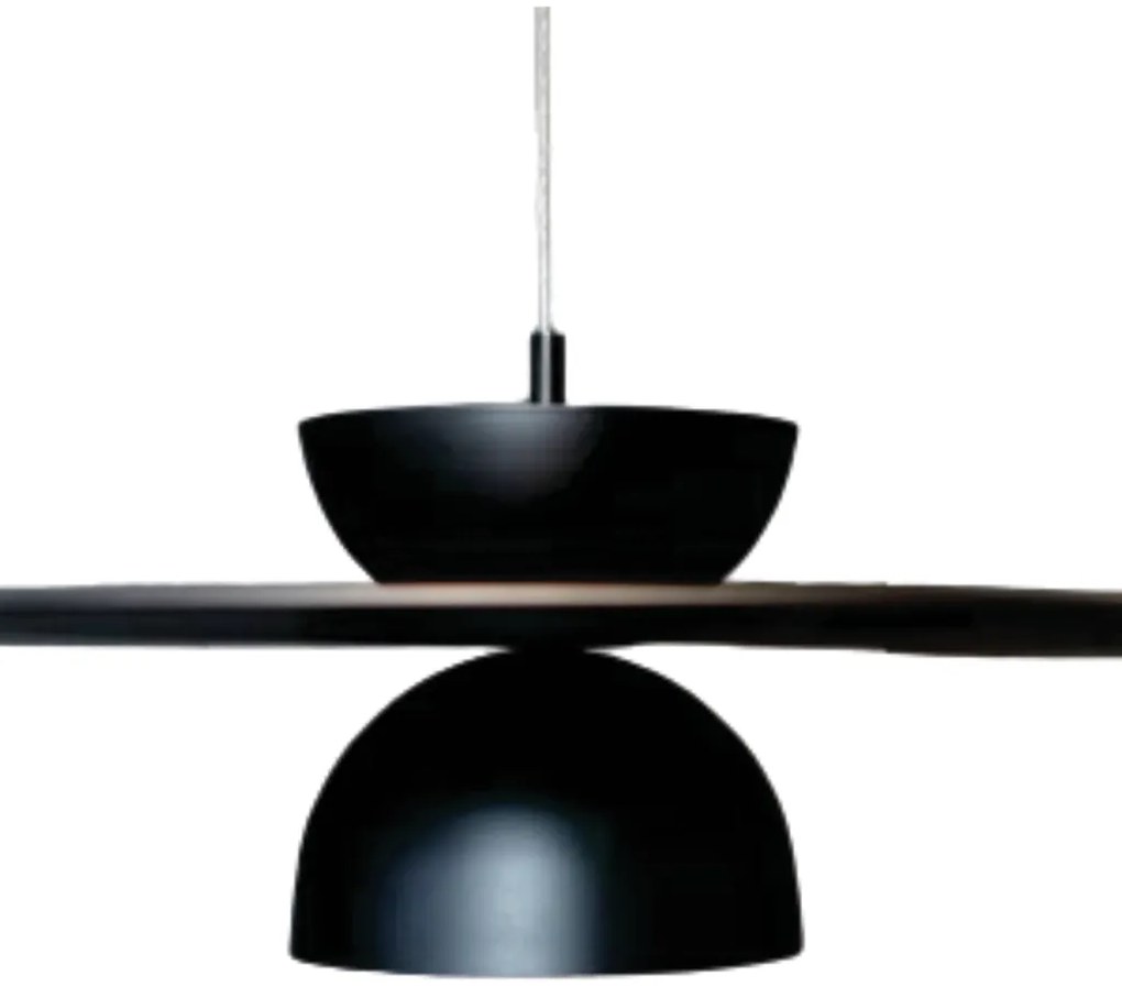 Pendente Bullet Clean Redondo Ø48X15Cm Disco Plano Alumínio 01Xmr11 -... (PRETO)