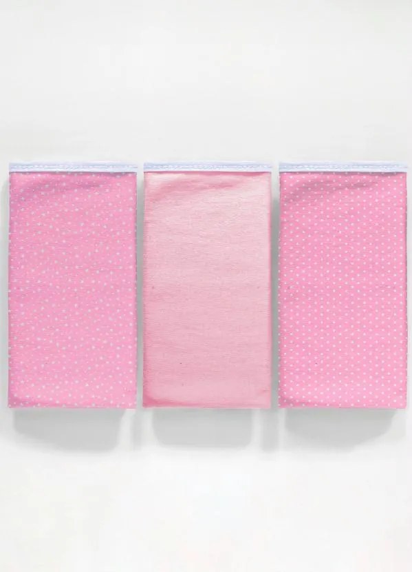 Kit Panos de Boca 3pçs Vivaldi Rosa