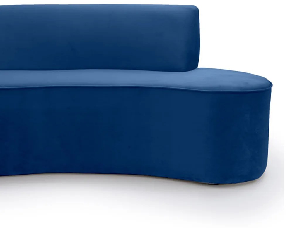Sofá 4 Lugares Porto D07 230cm para Sala Living Veludo Marinho - D'Rossi