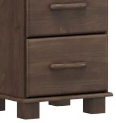 Mesa Cabeceira 44cm Para Quarto 2 Gavetas Eduarda Café F07 - Mpozenat