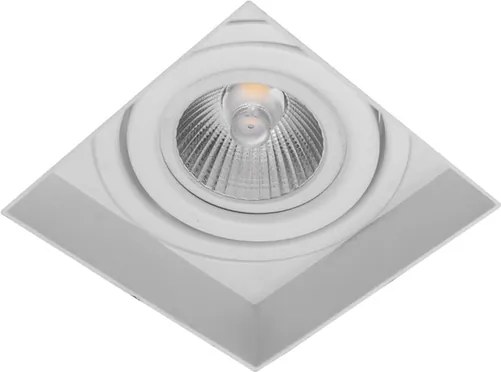 Plafon De Embutir Aluminio 9,6X9,6Cm No Frame Ii - BRANCO