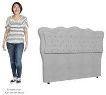 Cabeceira Casal King Cama Box 195cm Oregon Z04 Boucle Cinza - Mpozenat