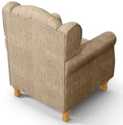 Kit 02 Poltronas de Amamentação Pés Madeira Lucy Z39 Linho Bege Escuro
