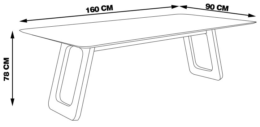Mesa Sala de Jantar 6 Lugares 160cm Tampo de Vidro Frieda Freijó G13 - Gran Belo