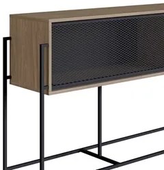 Balcão Aparador Buffet 2 Portas Pés Metálicos York Hanover/Preto - Art