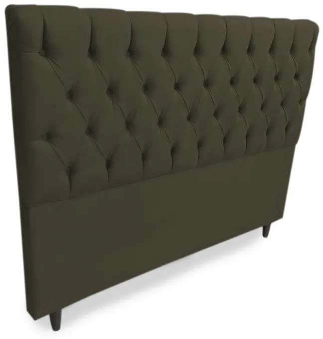 Cabeceira com Calçadeira Baú Solteiro 100cm Nicole Suede Marrom - Sheep Estofados - Marrom