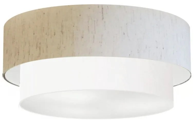 Plafon Para Banheiro Cilíndrico SB-3024 Cúpula Cor Linho Bege Branco