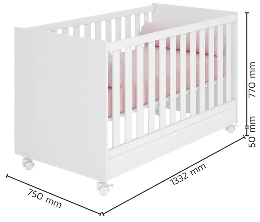 Berço Mini Cama Taís Brilhar Q01 - ADJ Decor