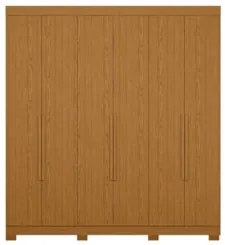 Guarda Roupa Casal 200cm 6 Portas Viny A02 Cinamomo - Mpozenato