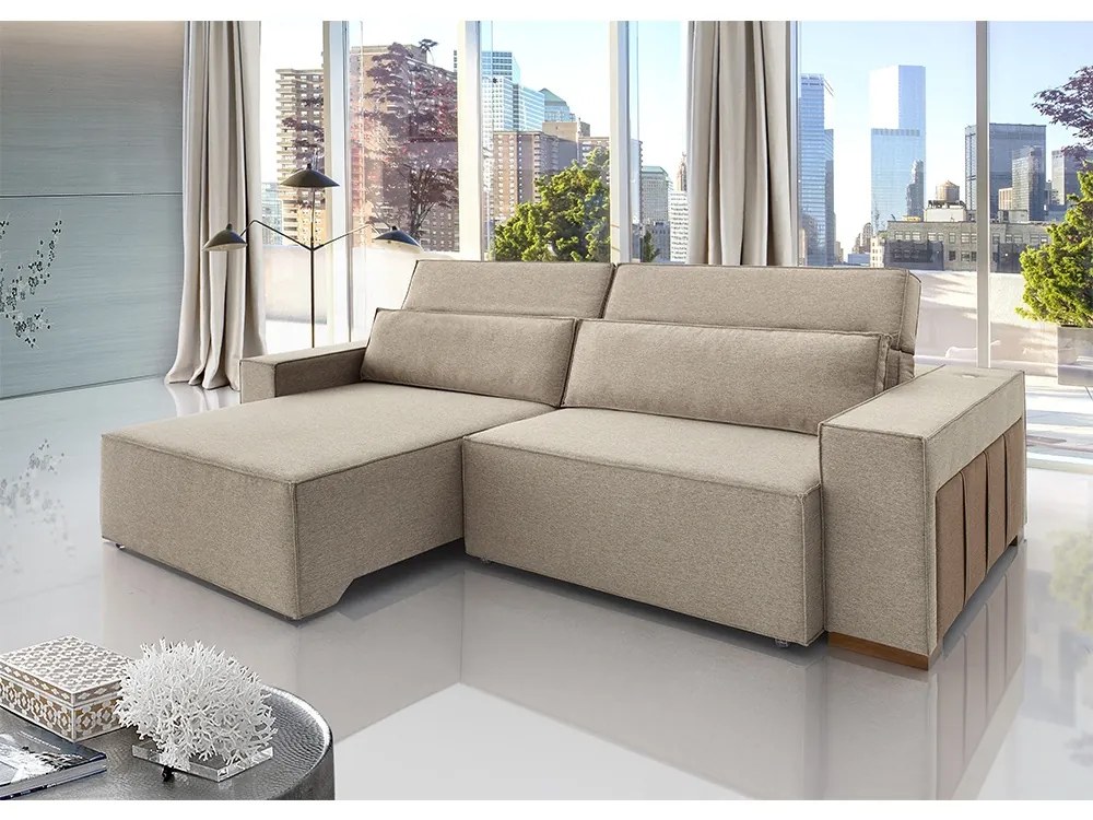 Sofá Retrátil e Reclinável Apreciatto - 3 Lugares 250cm
