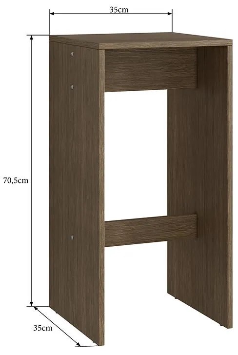 Conjunto 2 Banquetas Altas Multiuso Em Mdp - Ameixa Negra