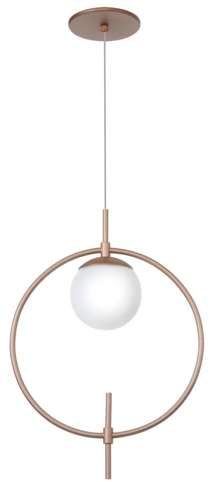 Pendente Cerchio 44X12X31,5Cm Metal Alumínio E Globo Ø12Cm 01Xg9 - Old... (PRETO)