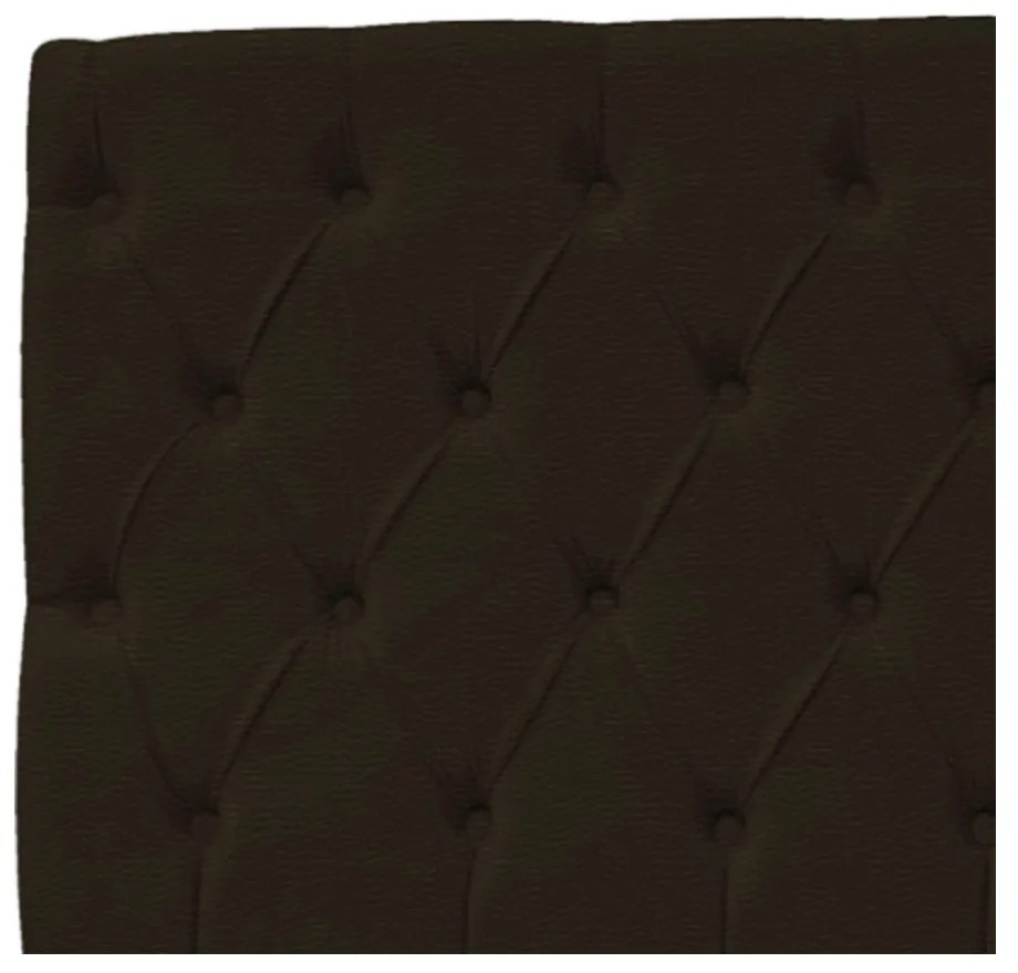 Cabeceira Estofada Liverpool 140 cm Casal Corano Marrom - ADJ Decor