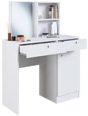 Penteadeira Camarim 1 Porta 2 Gavetas Estrela A05 Branco - Mpozenato