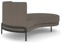 Chaise Longue Divã 164cm Braço Esquerdo Logus D06 Bouclê Bege Escuro -