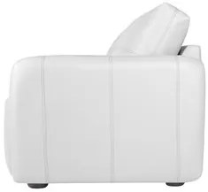 Sofá Living 2 Lugares Sala de Estar 180cm Virtus L07 Couro Branco - Mp