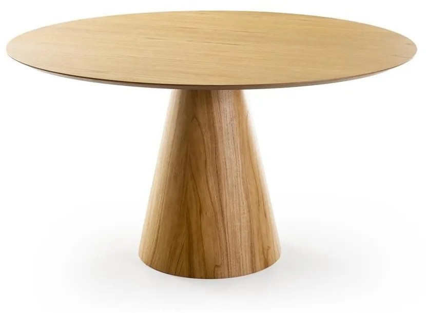 Mesa de Jantar Jaxon Tampo Lâmina Cinamomo Base Tingida
