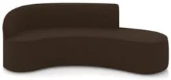 Sofá 4 Lugares 220cm Wendi e Poltrona Steve Suede Marrom I01 - Mpozen