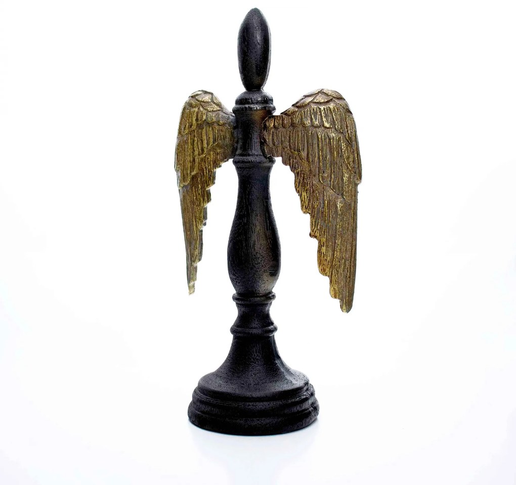 Escultura Decorativa Asa Ouro Velho 25x13,5 Cm - D'Rossi