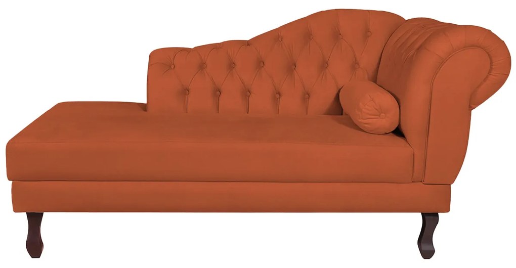 Recamier Diana 160cm Lado Esquerdo Suede Terracota - ADJ Decor