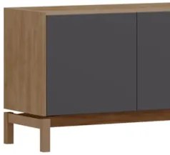 Rack TV 50 Pol 180cm 2 Portas 2 Gavetas Tauari/Grafite F07 - Mpozenat