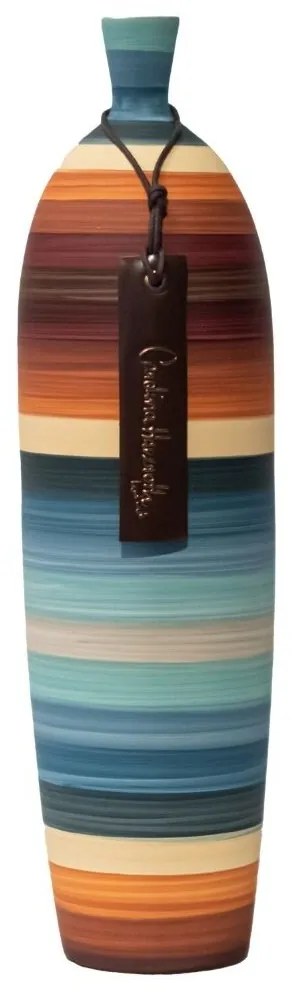 Vaso Garrafa Decorativo De Cerâmica - Uyuni Fosco