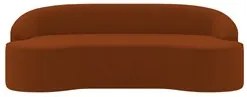 Sofá 2 Lugares para Sala de Estar Living 150cm Theo D06 Veludo Laranja