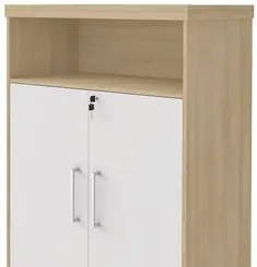 Conjunto Escritório Home Office 3 Peças Mesa em U Corp A06 Carvalho/Br