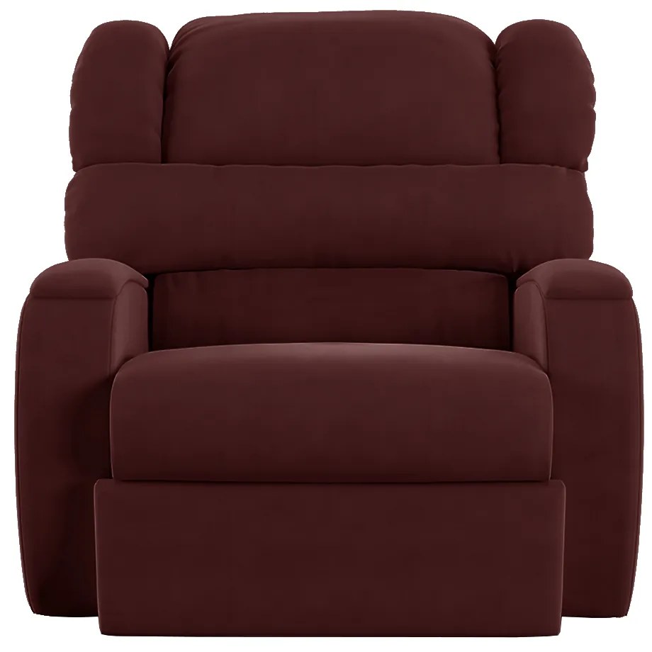 Poltrona do Papai Sala de Cinema Reclinável Kylie Manual Veludo Vinho G23