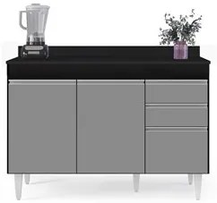 Armário de Cozinha Modulado de Canto 6 Peças CP29 Balcão com Tampo Pre