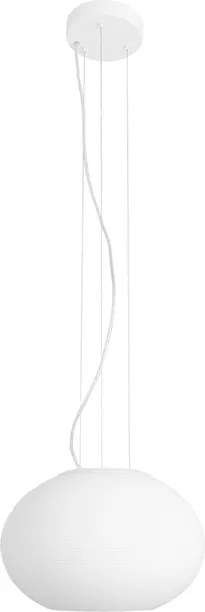 Pendente Led Dimerizável Vidro Branco 39,5w 127v Flourish