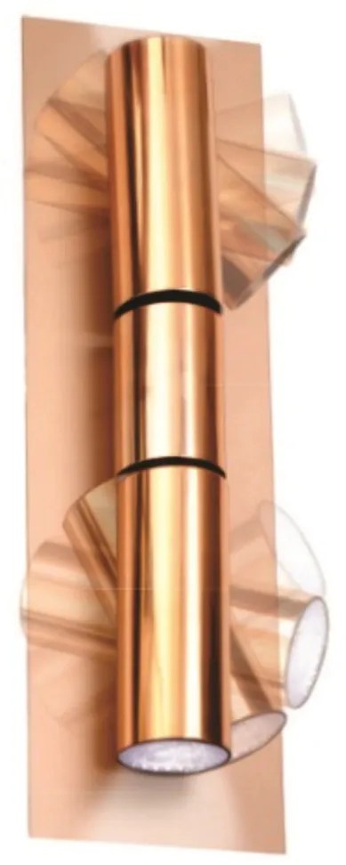 Arandela Swilver Tubo 2 Facho 2 Movel 6,5X09X27Cm 2Xmr11 C/ Interrupto... (ROSE FOSCO)
